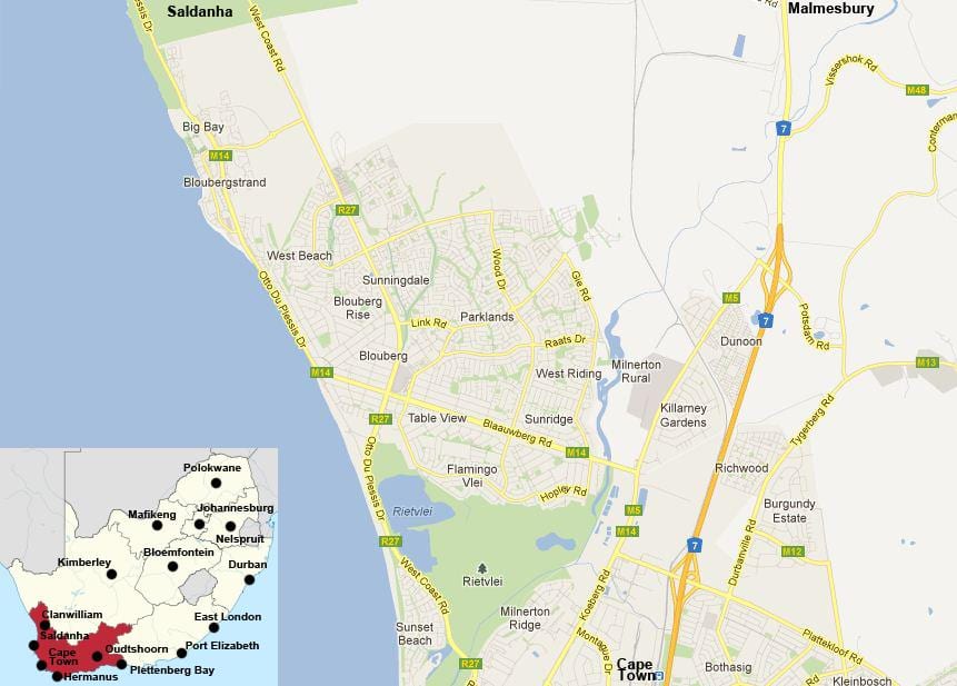 map of blouberg