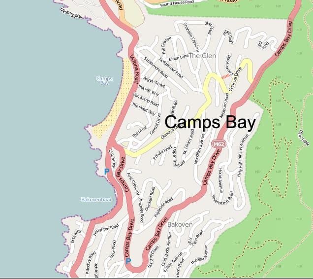 map of camps bay street