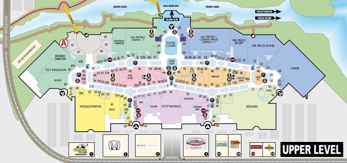 map of canal walk map Cape Town