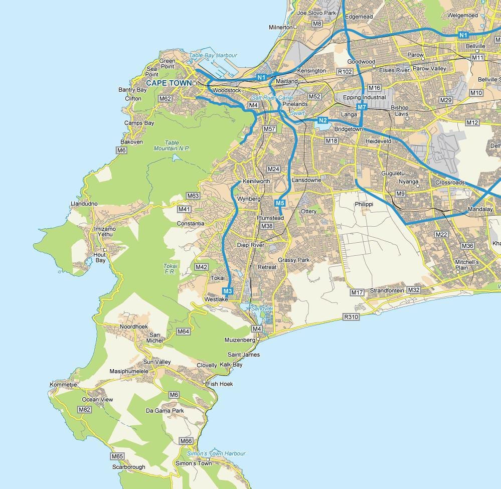 map of diep river Cape Town