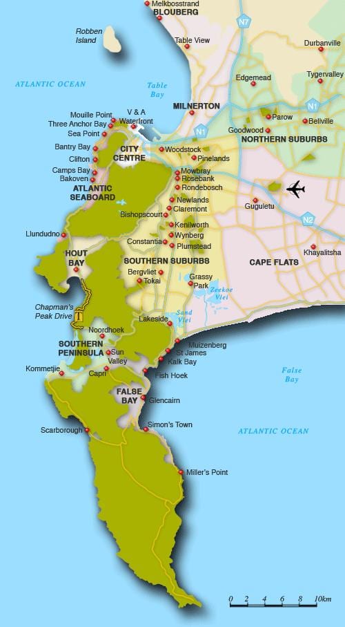 map of lakeside Cape Town