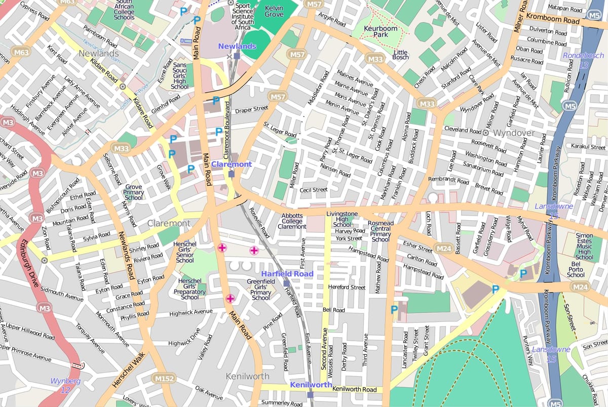 map of lansdowne Cape Town