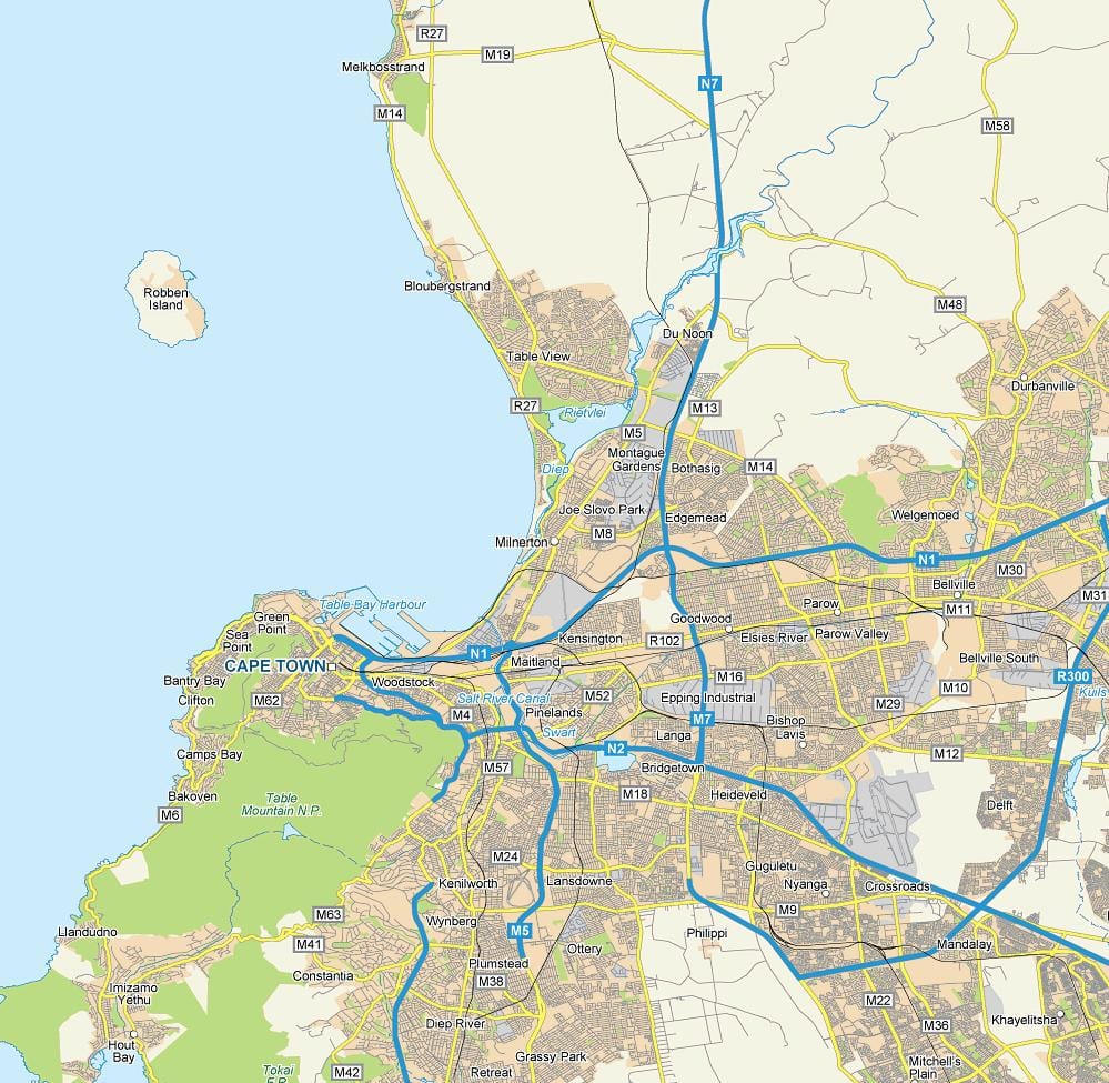 map of milnerton and surrounds