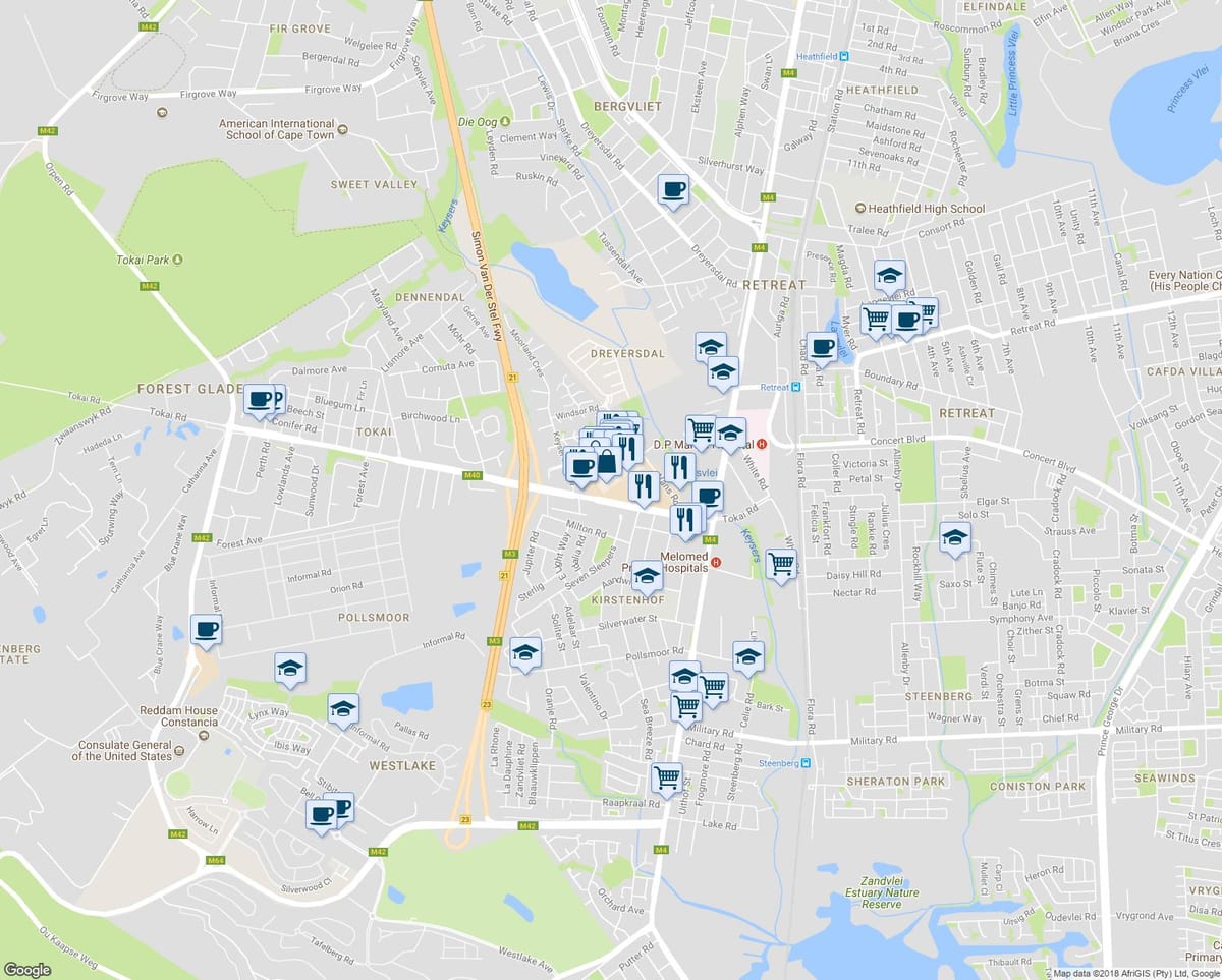 map of tokai Cape Town