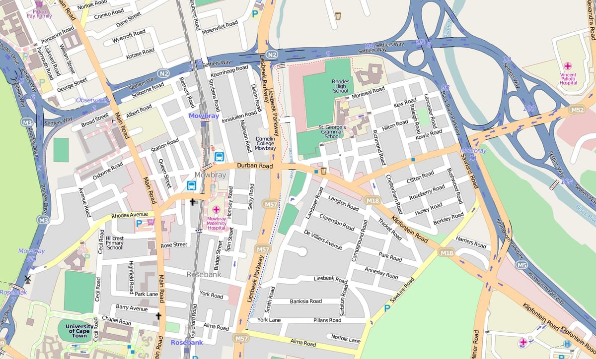 map of mowbray Cape Town