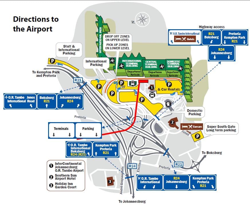 map of or tambo parking