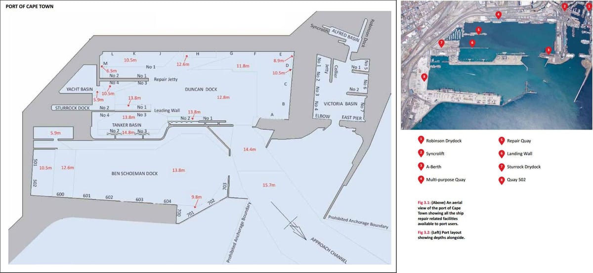 map of port of Cape Town