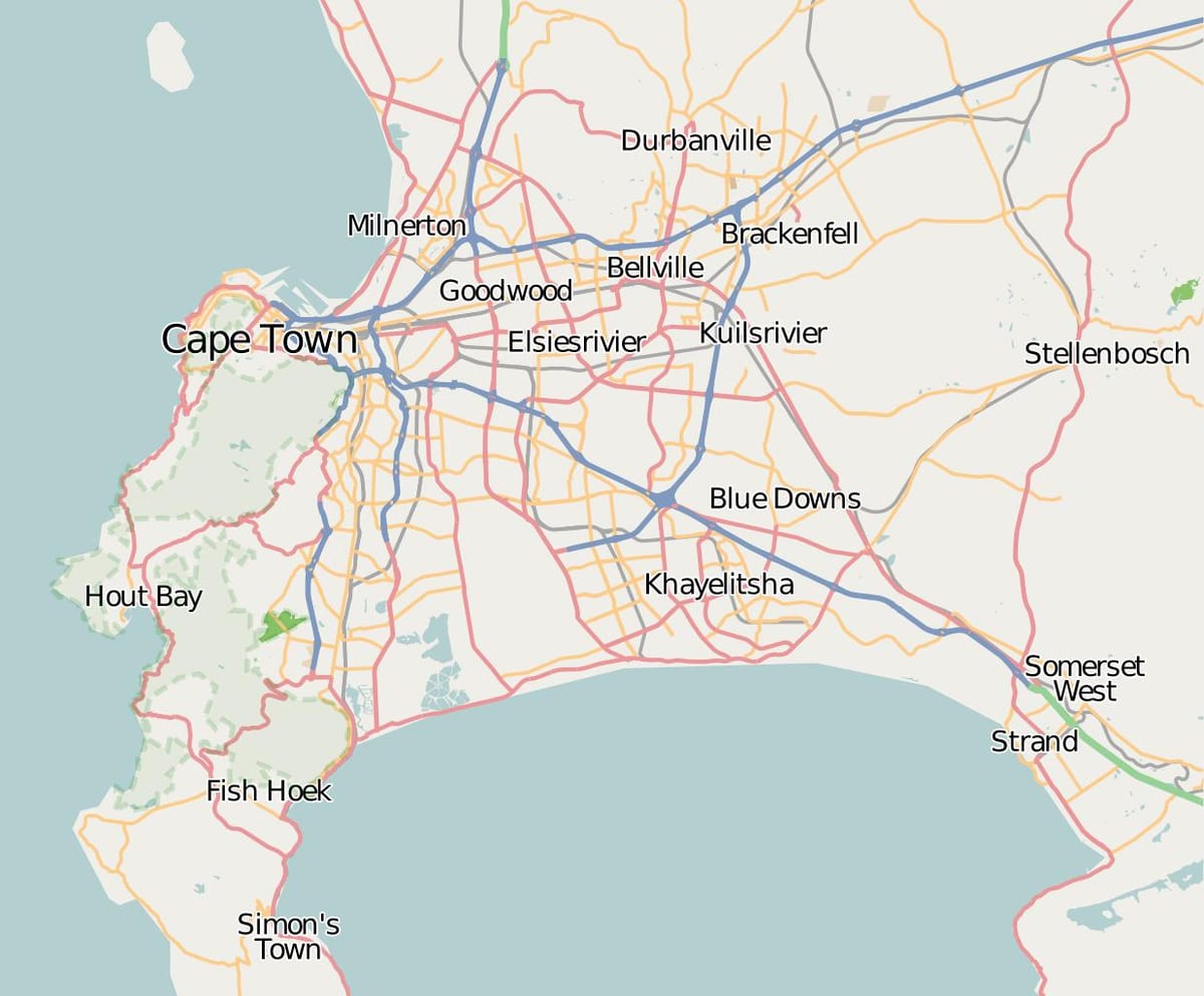map of strand western cape