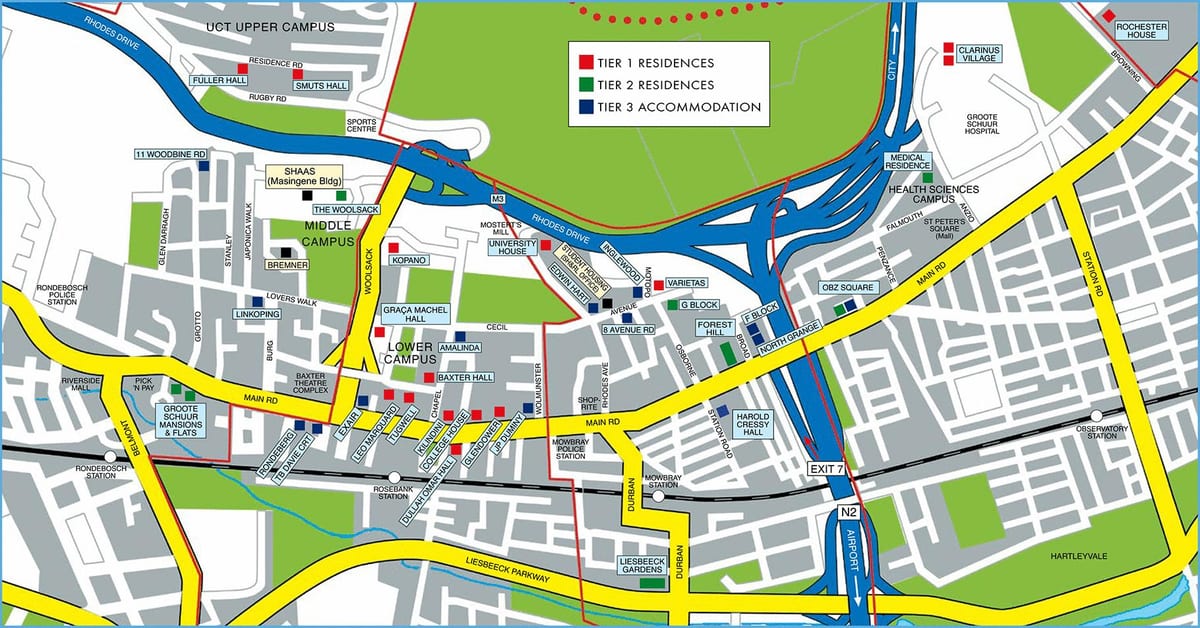 map of university of Cape Town
