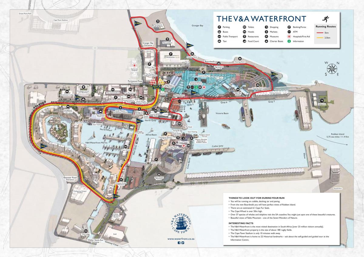 map of v&a waterfront mall