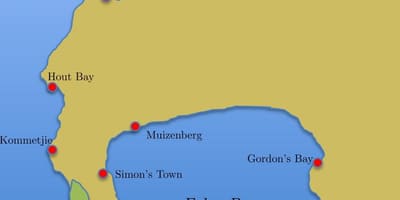 Map of simon's town South Africa